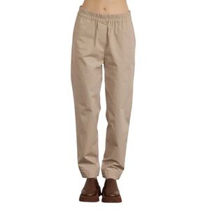 Rina Zin Ice Pantela 6 Beige Linen Pants with Elastic Waist size Large